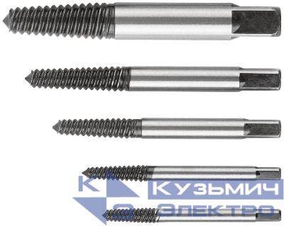 Набор экстракторов для шурупов (5 предметов) КУРС 36435