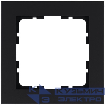 Рамка 1-м G-Classic черн. матов. soft touch Jasmart G1001PB