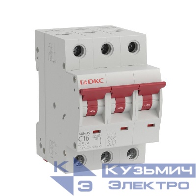 Выключатель автоматический модульный 3п C 16А 6кА MB63 YON MB63N-3PC16