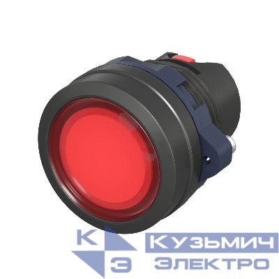 Головка кнопки плоская прозрачная без фиксации красн. DKC M22P-FMLRP