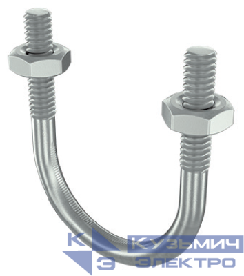 Скоба монтажная U-образ. с резьбой М12 с гайками для труб d3 1/2дюйм DKC BHU11312
