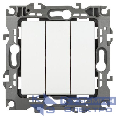 Выключатель 3-кл. Эра12 12-1107-01М 10А 250В 10AX механизм бел. матов. ЭРА Б0065680