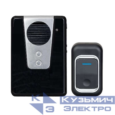 Звонок беспроводной полиф. Трио 32 мел. 150м 4-тон. полифония регул. громкости настол.-настен. брызгозащ. кнопка IP44 3ААх1.5В Тритон ТР-02Б