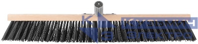 Щетка уличная Профи деревянная жесткая щетина металлическая тулейка под углом 5-ти рядная 600х65мм FIT 68058