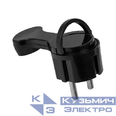 Вилка угловая плоская "СТЕЛС" 16А 250В с заземл. черн. PROxima EKF AVYF16-30-r