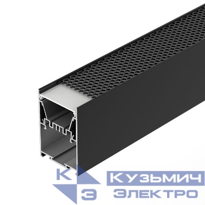 Профиль LINE-5075-HONEYCOMB-2000 BLACK L2000 алюм. Arlight 044874