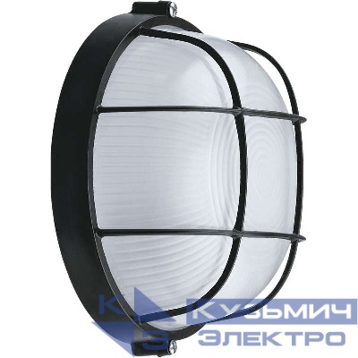 Светильник ЛОН 94 812 NBL-R2-60-E27/BL 1х60Вт E27 IP54 (аналог НПБ 1302 черн. круг с решеткой 60Вт) Navigator 94812