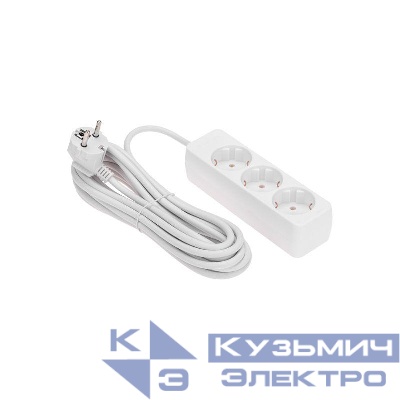 Удлинитель 3х5м с заземл. 3х0.75 бел. PROCONNECT 13-4210