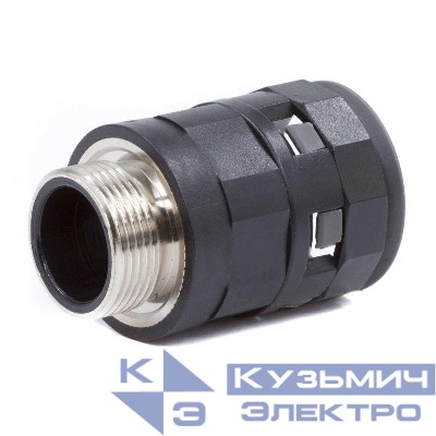 Муфта труба-коробка с металлической резьбой DN 17мм М25х1.5 полиамид черн. DKC PAS17M25N