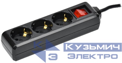 Удлинитель 3х5м с заземл. 16А IP20 У03К 250В ПВС 3х1 черн. IEK WYP10-16-03-05-ZK-K02