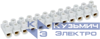 Колодка клеммная ЗВИ-20 н/г 4-10кв.мм 12 пар IEK UZV4-020-06
