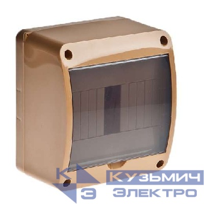 Щиток ОП Тусо 6мод. с верт. двер. 140х125х85мм корич. Рувинил 68306К