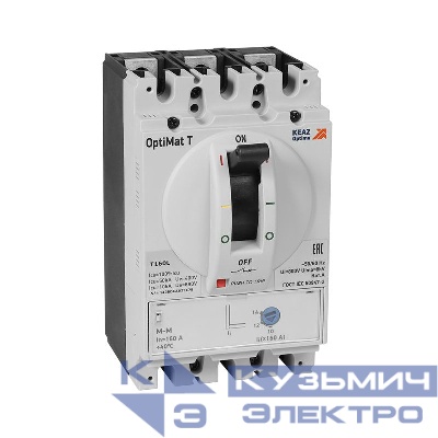 Выключатель автоматический для защиты двигателя 3п 160А OptiMat T160L M-M КЭАЗ 355840