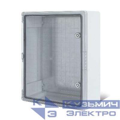 Корпус пластиковый ЩМПп 350х250х150 ABS УХЛ1 IP65 с прозр. дверцей и монтажной панелью Rexant 11-0411
