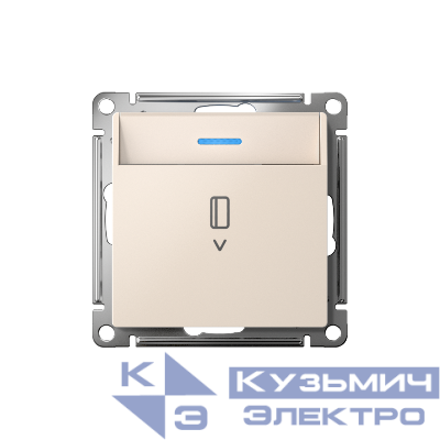 Выключатель карточный AtlasDesign 10А с подсветкой без задержки отключения механизм беж. SE ATN000214