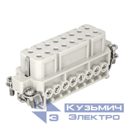 Розетка OptiLink HDC-HA-16-16-F-(0.75-2.5)-250В КЭАЗ 366473