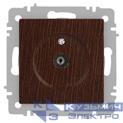 Розетка телевизионная одиночная TV СП Accent 6-301-10 IP20 венге Intro Б0063620