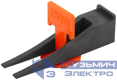 Система выравнивания плитки СВП зажимы "Флаг" и клинья ширина шва 1.5мм (уп.250шт) КУРС 16792