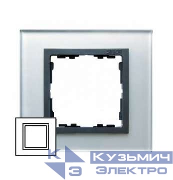 Рамка 1-м Simon82 сер./графит стекло Simon 82817-35