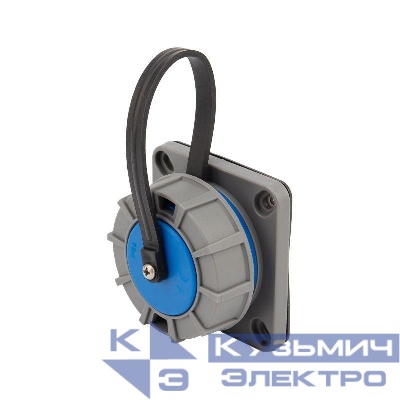 Розетка настенная фланцевая влагозащищенная с крышкой 16А 2Р+РЕ IP68 Rexant 111-124