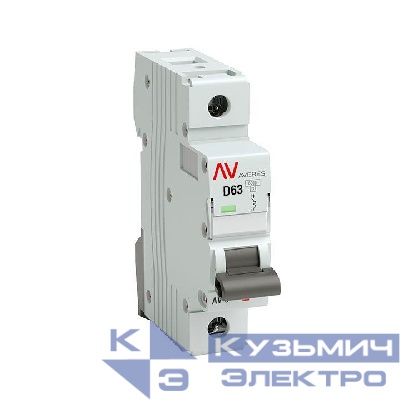Выключатель автоматический модульный 1п D 63А 6кА AV-6 AVERES EKF mcb6-1-63D-av