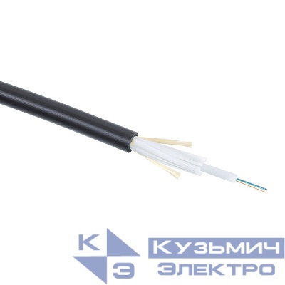 Кабель волоконно-оптический 9/125 одномод. 24 волокна loose tube для внешн. прокладки -40-+70град.C PE черн. Cabeus 8517c