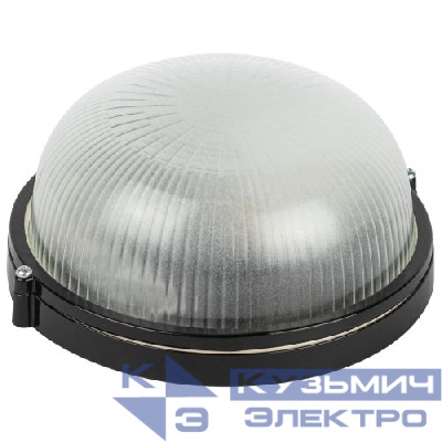 Светильник НБП 03-60-001 1х60Вт E27 IP54 акватермо алюм./стекло D176 круг черн. Эра Б0063905