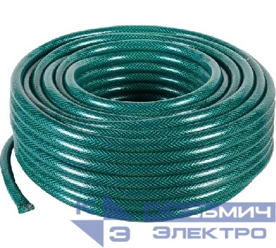 Шланг поливочный ПВХ трехслойн. армир. 3/4дюйм 50м зел. Вихрь 73/7/2/2