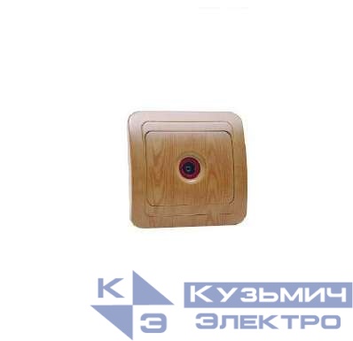 Розетка телевизионная TV 1-м СП Mimoza N орех/орех Makel 24007