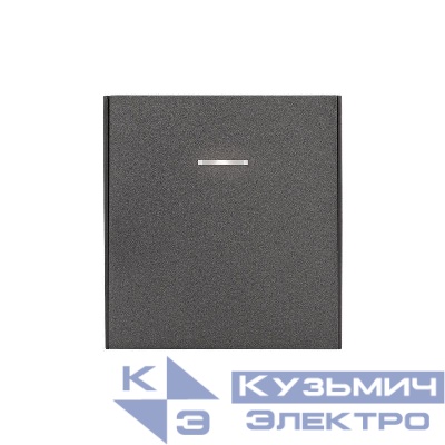 Выключатель проходной (переключатель) 1-кл. СП STRONG MIELE 10А с подсветкой графит Kranz KR-78-0716-6
