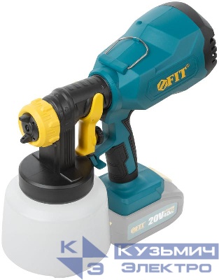 Распылитель аккумуляторный 20В 1.8/2.5мм 1000мл 70DIN/сек 700мл/мин HVLP FIT 79926