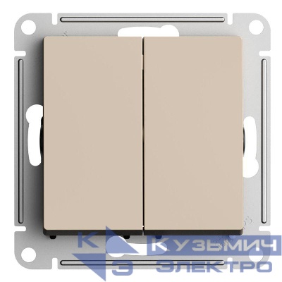 Выключатель 2-кл. AtlasDesign (сх. 2) 10А с самовозвратом механизм песочн. SE ATN001217