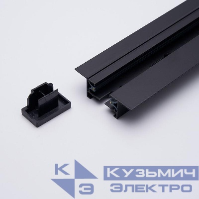 Шинопровод встраиваемый для трековых светильников черн. 3м в наборе токоввод заглушка крепление CAB1004 FERON 10356