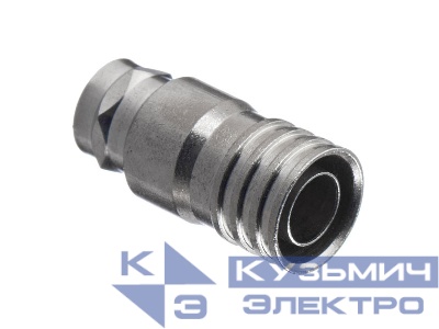 Штекер F (гайка) на RG-11 (медь), без пина,  обжимной/50 шт, Netko