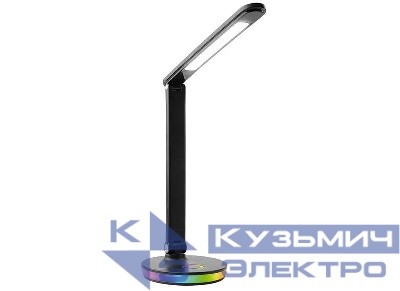 Светильник светодиодный настольный UF-822 C02 7Вт димм. 3 цвет. темп. RGB ночник черн. Ultraflash 15177