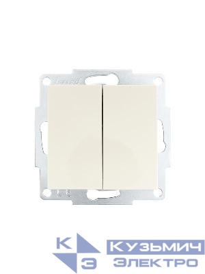 Выключатель 2-кл. СП Vesna механизм крем. LEZARD 742-0388-101