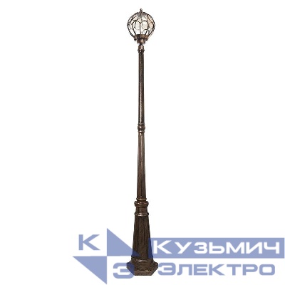 Светильник PL3807 60Вт E27 IP44 230В садово-парковый черн. зол. FERON 11380