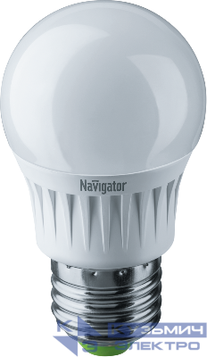 Лампа светодиодная 94 469 NLL-G45-7-230-4K-E27 7Вт шар 4000К нейтр. бел. E27 560лм 176-264В Navigator 94469