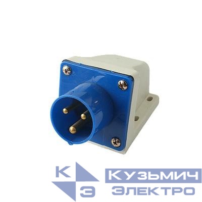 Вилка стационарная для наружной установки PPC 523 2Р+РЕ 32А 220В IP44 Pro JazzWay 5072879