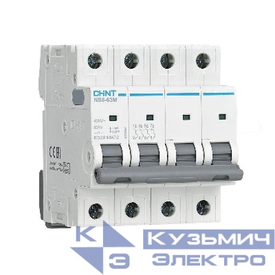 Выключатель автоматический NB8-63M 4п 40А 8In (C) (R) CHINT 320859