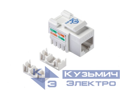 Модуль Keystone неэкранированный, RJ45, cat.6, 90°, 110/Krone тип, под инструмент, KE, белый, NETKO Expert CKC