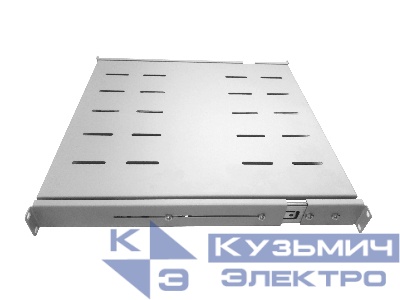 Полка выдвижная для шкафа гл. 800 (482.6*450*43.6), с ушками, серая "А"