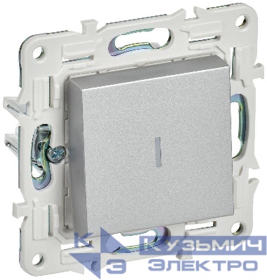 Выключатель 1-кл. SKANDY 10А SK-V07S с индикацией серебр. IEK SK-V10-1-10-K23