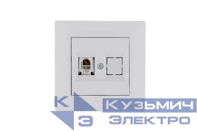Розетка компьютерная CAT 5+гнездо Karea RIZZ бел. Makel 88001035