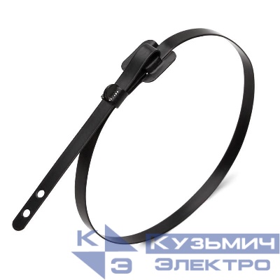 Хомут кабельный СКБ-П (316) 9.6х450 стальной с бугел. замком с покрытием (уп.100шт) Fortisflex 74167