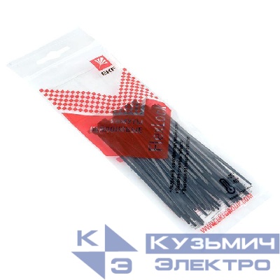 Хомут P6.6 2.5x100 FlexLock стандартный черн. (уп.50шт) PROxima EKF plc-fl-ctsb-2.5x100-r