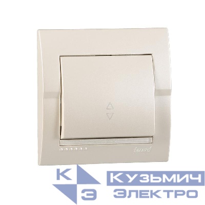 Переключатель проходной 1-кл. СП Deriy 10А жемчуж./бел. метал. LEZARD 702-3030-105