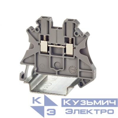 Клемма проходная винтовой зажим 2 точки подключения 2.5кв.мм сер. DKC TUR-2.5