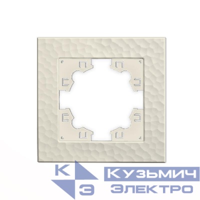 Рамка 1-м Афина фактурная слоновая кость (ivory) Universal A10053-I