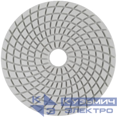 Круг шлифовальный алмазный гибкий АГШК (липучка) влажное шлифование 100мм Р1500 FIT 39846